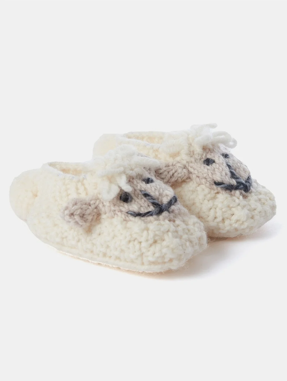 Baby Shepley Aran Booties  Cream Baby Wool Slippers with Pom Pom NWT